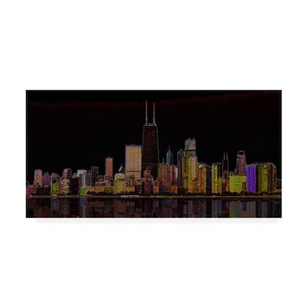 Ellicia Amando 'Chicago Glowing' Canvas Art,24x47